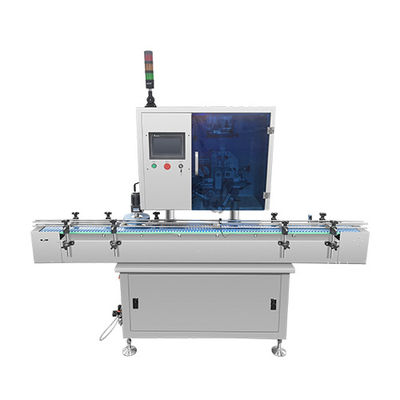 Máquina automática de etiquetado de mangas para cuellos de botella